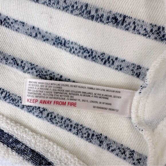 Anthropologie-Saturday Sunday Womens XS  Striped Cardigan Hood Layered Lace Boho - Picture 13 of 15